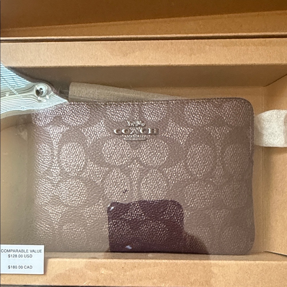 Coach Tan Signature Wristlet - Picture 4 of 8